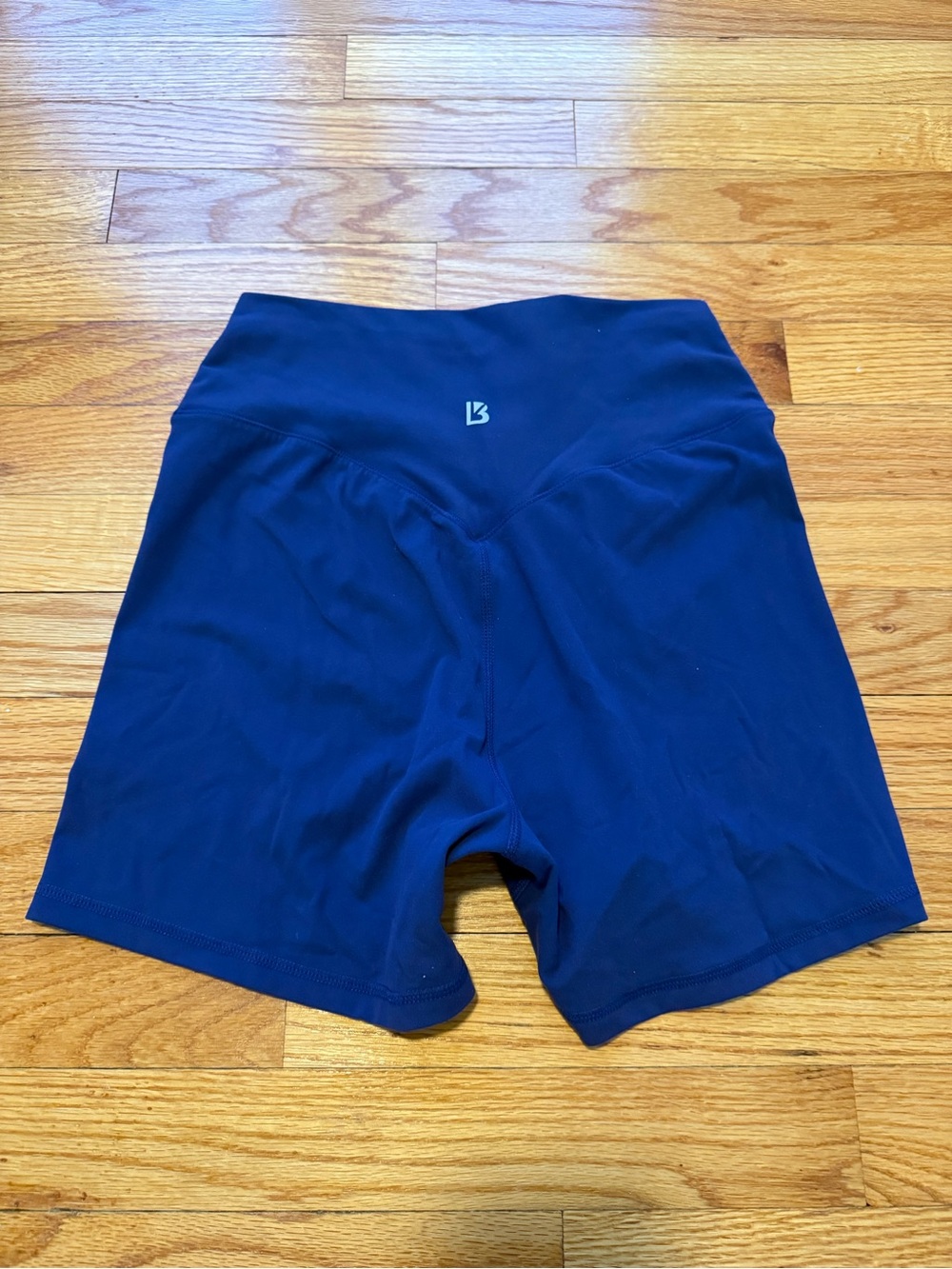 BuffBunny Navy High-Waist Athletic Shorts